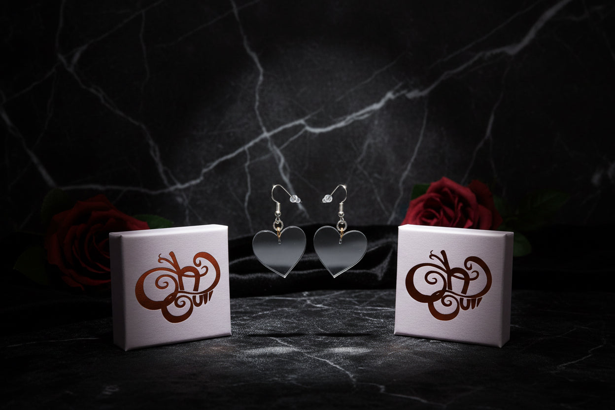 Les boucles d'oreilles ohooui en forme de coeur noir transparentes allient tendre et fermeté. Classe et glamour elles s'adaptent à toutes vos tenues même les plus sombre. 